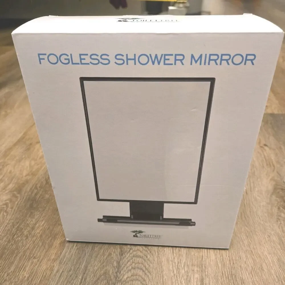 Fogless Shower Shaving Mirror Razor Holder Squeegee and Organizer Toilettree New